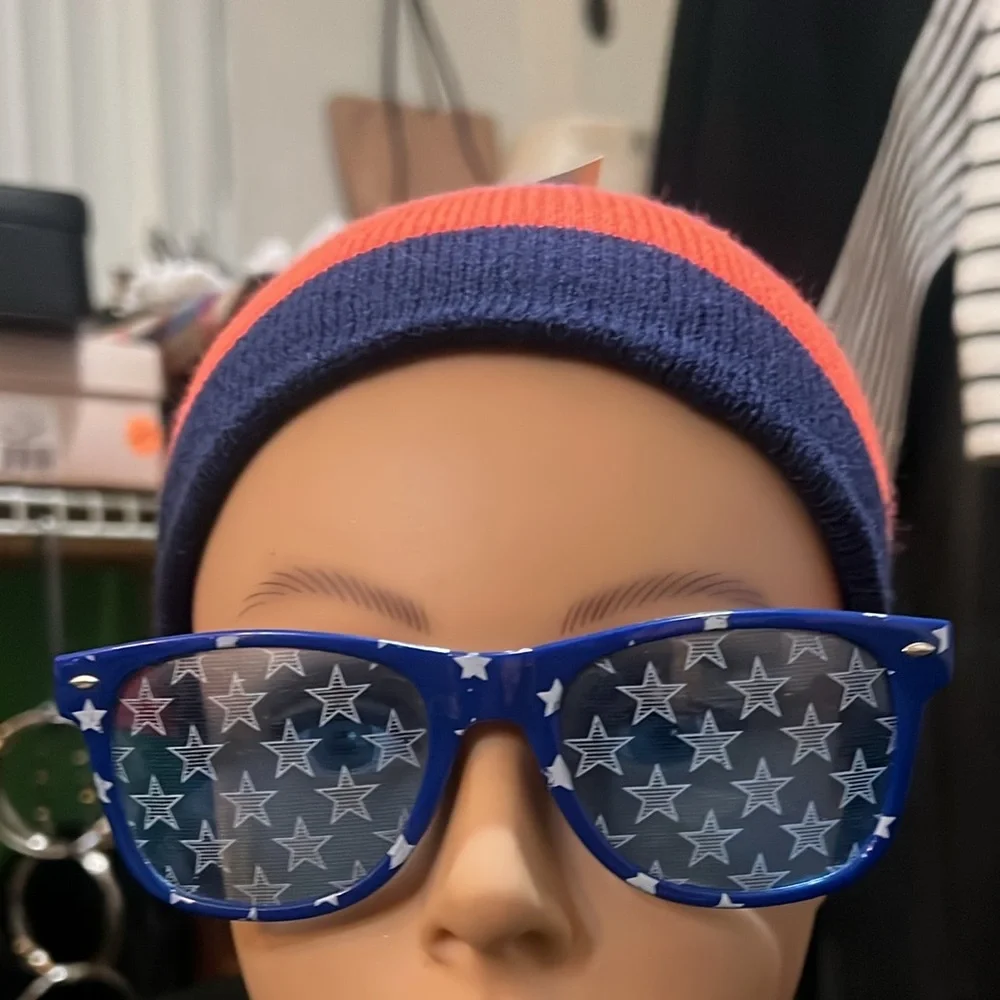 PATRIOTIC GLASSES-RED/WHT/BLUE OS